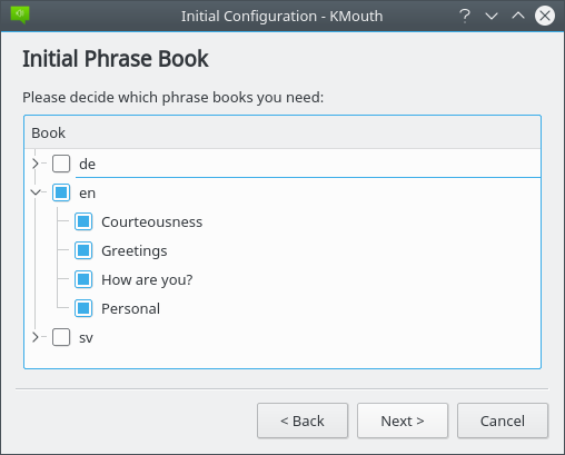 Initial Phrase Book