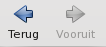 De knoppen Vooruit en Terug in de werkbalk.