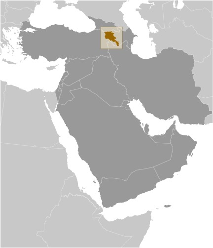 Locator Map for Armenia