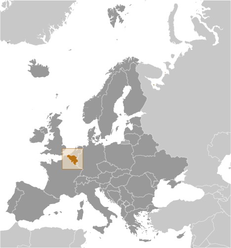 Locator Map for Belgium