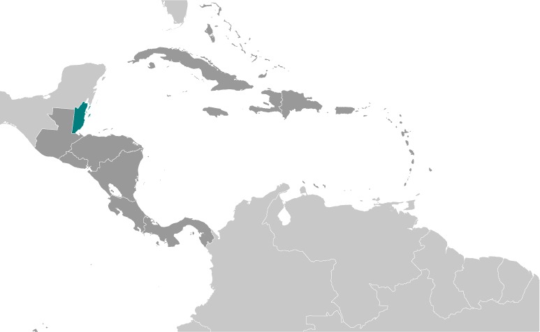 Locator Map for Belize