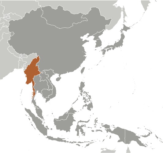 Locator Map for Burma