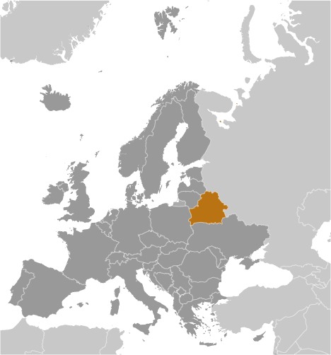 Locator Map for Belarus