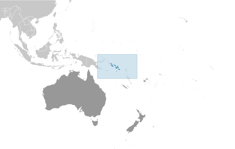 Locator Map for Solomon Islands