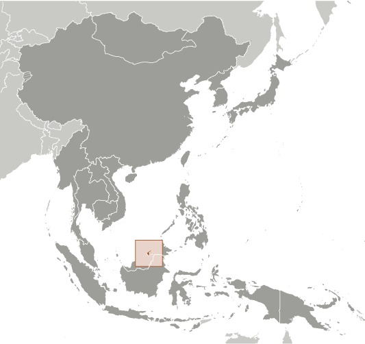 Locator Map for Brunei