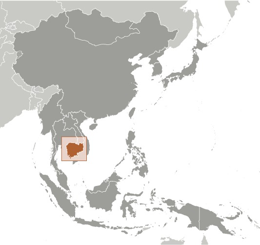 Locator Map for Cambodia