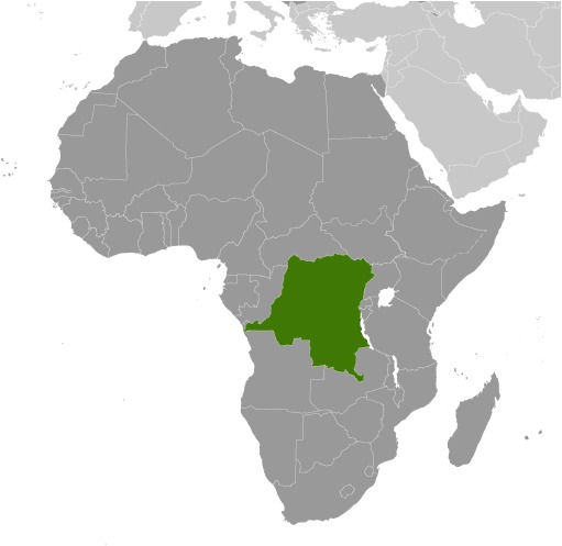 Locator Map for Congo, Democratic Republic of the