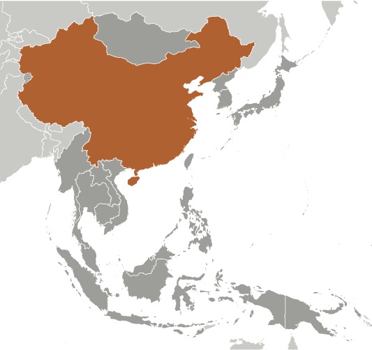 Locator Map for China