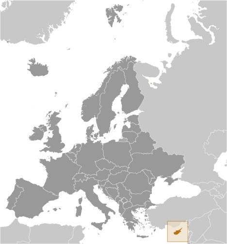 Locator Map for Cyprus