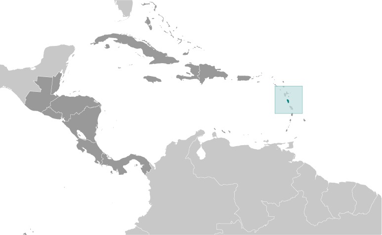 Locator Map for Dominica