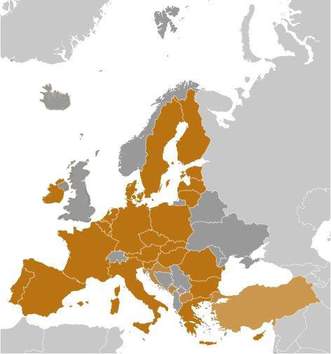 Locator Map for European Union