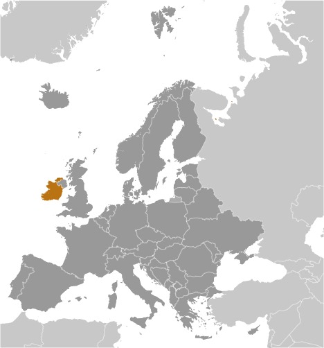 Locator Map for Ireland