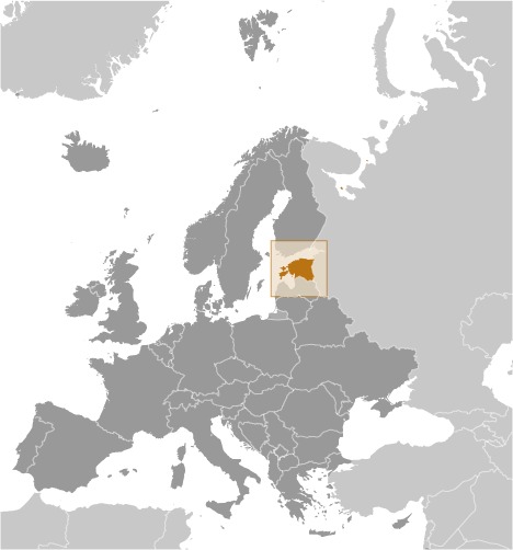 Locator Map for Estonia