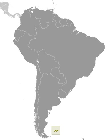 Locator Map for Falkland Islands (Islas Malvinas)