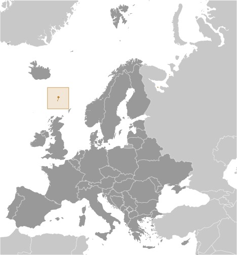 Locator Map for Faroe Islands