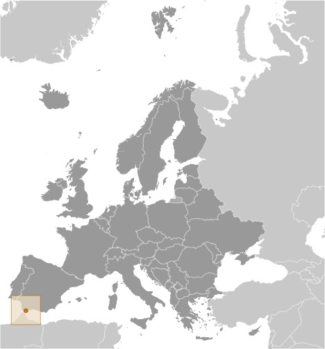 Locator Map for Gibraltar