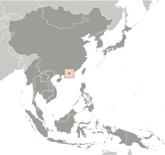 Locator Map for Hong Kong