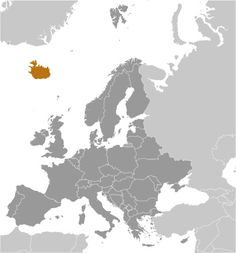 Locator Map for Iceland