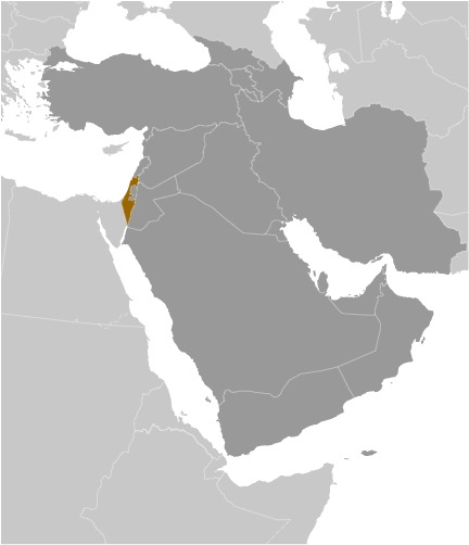 Locator Map for Israel