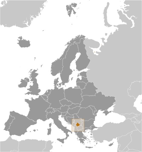 Locator Map for Kosovo