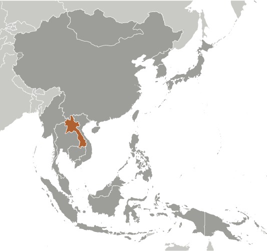 Locator Map for Laos