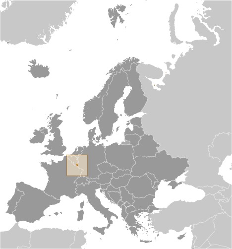 Locator Map for Luxembourg