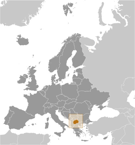 Locator Map for North Macedonia