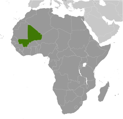 Locator Map for Mali