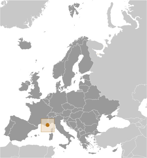 Locator Map for Monaco