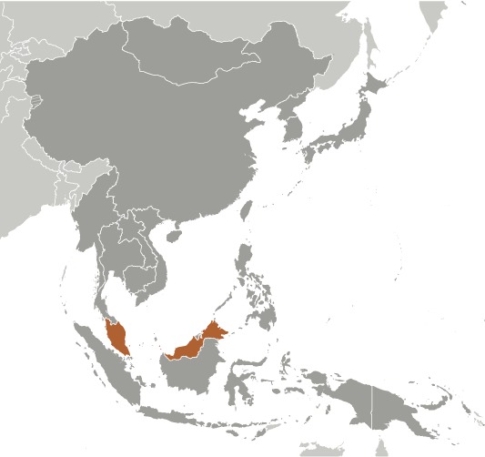 Locator Map for Malaysia