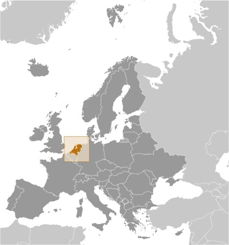 Locator Map for Netherlands