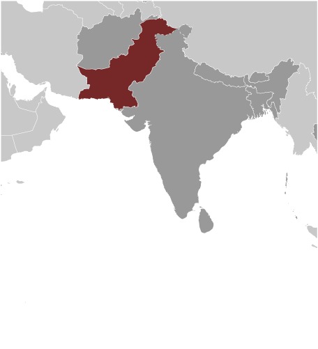 Locator Map for Pakistan