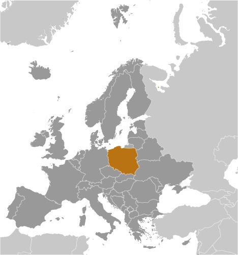Locator Map for Poland