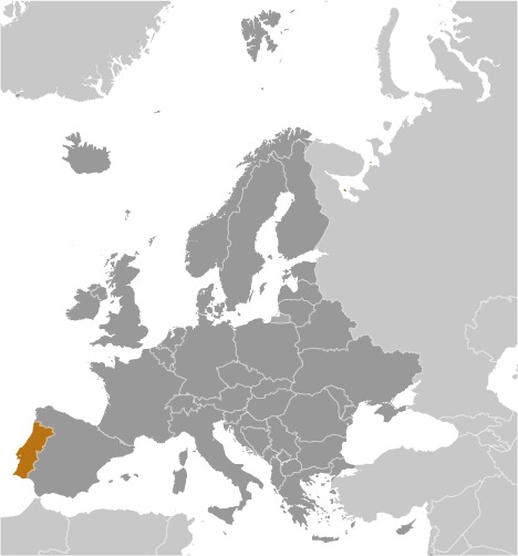 Locator Map for Portugal