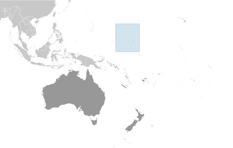 Locator Map for Marshall Islands