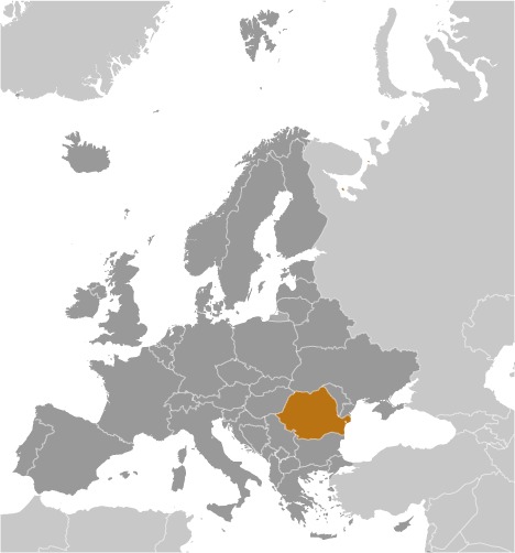 Locator Map for Romania