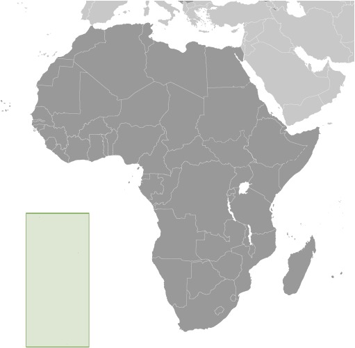 Locator Map for Saint Helena, Ascension, and Tristan da Cunha