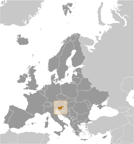 Locator Map for Slovenia