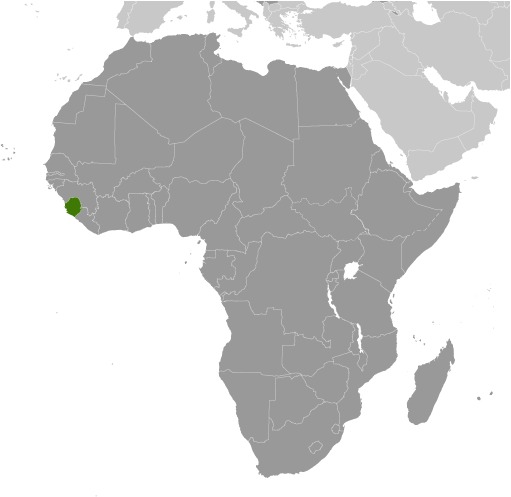 Locator Map for Sierra Leone