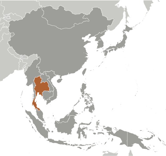 Locator Map for Thailand