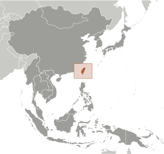 Locator Map for Taiwan