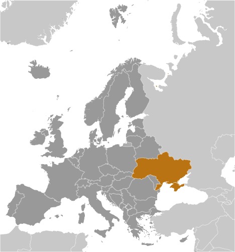 Locator Map for Ukraine