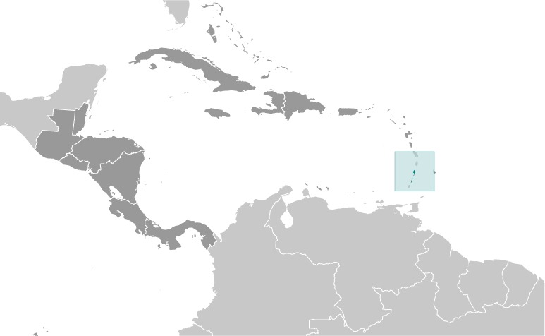 Locator Map for Saint Vincent and the Grenadines