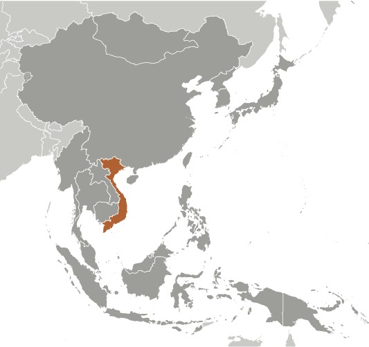 Locator Map for Vietnam